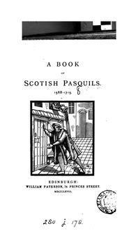 Cover of: A book of Scotish pasquils, 1568-1715 by Scottish pasquils