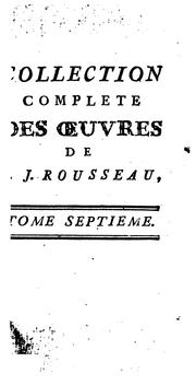 Cover of: Collection complète des oeuvres ...