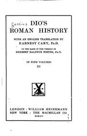 Cover of: Dio's Roman History, with an English Translation: with an English translation