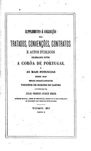 Cover of: Collecção dos tratados, convenções, contratos e actos publicos celebrados ..