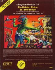 Cover of: Hidden Shrine of Tamoachan (Advanced Dungeons & Dragons Module C1) by Gary Gygax, Gary Gygax