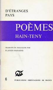 Cover of: Hain-Teny.: poèmes malgaches