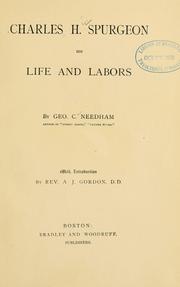 Cover of: Charles H. Spurgeon, his life and labors by George Carter Needham