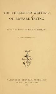 Cover of: The collected writings of Edward Irving Vol 3