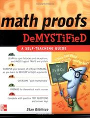 Cover of: Math Proofs Demystified by Stan Gibilisco, Stan Gibilisco