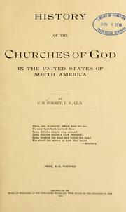 Cover of: History of the Churches of God in the United States of North America