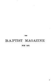 Cover of: The baptist Magazine by 