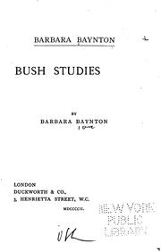 Cover of: Bush Studies by Barbara Baynton