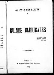 Cover of: Ruines cléricales