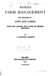 Cover of: Roman Farm Management: The Treatises of Cato and Varro