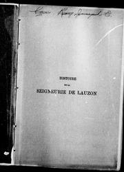 Histoire de la seigneurie de Lauzon by J.-Edmond Roy