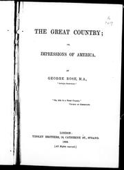 Cover of: The great country, or, Impressions of America