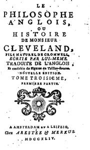 Cover of: Le philosophe anglois, ou Histoire de Monsieur Cleveland, fils naturel de Cromwell