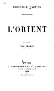 Cover of: L'Orient