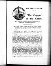 Cover of: The voyages of the Cabots by [Richard Haklyut].