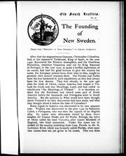 Cover of: The founding of New Sweden: from the "History of New Sweden"