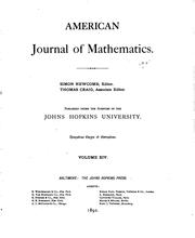 Cover of: American Journal of Mathematics