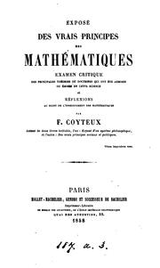 Cover of: Exposé des vrais principes des mathématiques by Fernand Coyteux