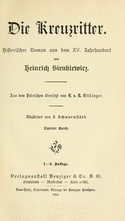 Cover of: Die Kreuzritter. by Henryk Sienkiewicz, Henryk Sienkiewicz