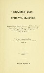 Cover of: Souvenir book of the Ephrata cloister by Samuel Grant Zerfass