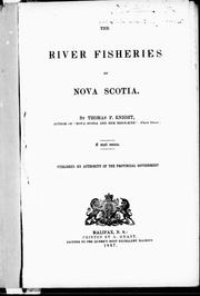 Cover of: The river fisheries of Nova Scotia