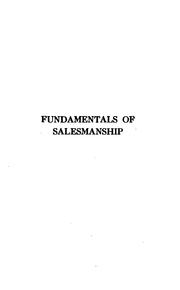 Cover of: Fundamentals of Salesmanship by Norris Arthur Brisco