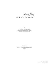 Cover of: Dynamics by Peter Guthrie Tait