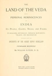 Cover of: The land of the Veda by William Butler