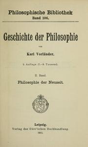 Cover of: Geschichte der Philosophie. by Karl Vorländer