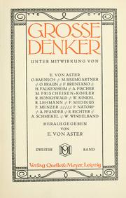 Cover of: Grosse denker