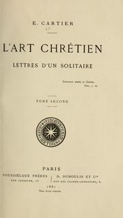 Cover of: Art chrétien: lettres d'un solitaire.