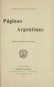 Cover of: Páginas argentinas: crítica literaria é histórica.