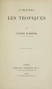 Cover of:  travers les tropiques