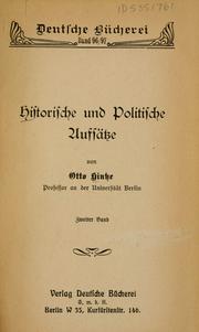 Cover of: Historische und politische Aufsätze. by Hintze, Otto
