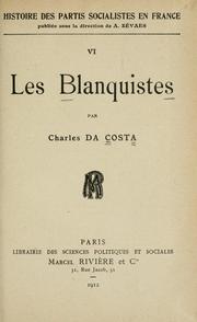 Cover of: Les blanquistes by Charles da Costa