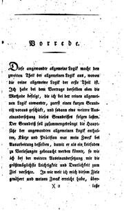 Cover of: Grundriss einer allgemeinen Logik nach kantischen Grundsátzen: Zum Gebrauch für Vorlesungen ... by J. G. C. C. Kiesewetter