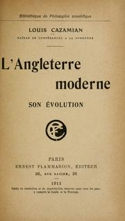 Cover of: Angleterre moderne: son évolution.