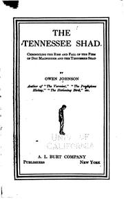 Cover of: The Tennessee Shad: Chronicling the Rise and Fall of the Firm of Doc ...