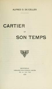 Cover of: Cartier et son temps. by Alfred Duclos DeCelles