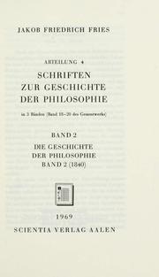Cover of: Samtliche Schriften. by Jakob Friedrich Fries