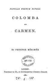 Colomba and Carmen by Prosper Mérimée