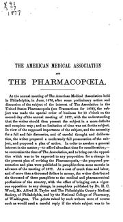 Cover of: The American Medical Association and the United States pharmacopoeia: A Reprint of the Pamphlets ...