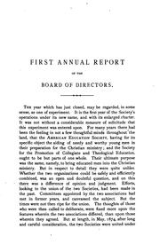 Annual Report of the American College and Education Society by American College and Education Society , American College and Education Society