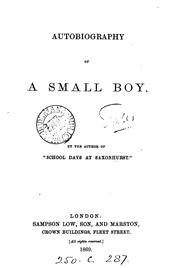 Cover of: Autobiography of A Small Boy