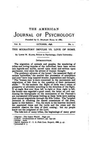 Cover of: The American journal of psychology by Granville Stanley Hall, Edward Bradford Titchener, Karl M . Dallenbach, Madison Bentley, Edwin Garrigues Boring, JSTOR (Organization ), Margaret Floy Washburn