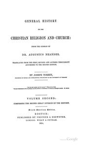 Cover of: General History of the Christian Religion and Church