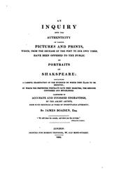 Cover of: An Inquiry Into the Authenticity of Various Pictures and Prints, which from the Decease of the ...