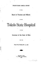 Cover of: Annual Report by Ohio State Hospital , Toledo
