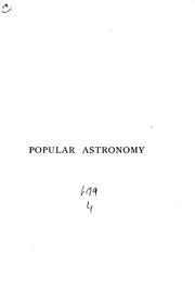 Cover of: Popular Astronomy: A General Description of the Heavens