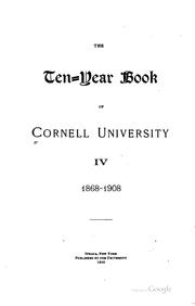 Cover of: The Ten-year Book of Cornell University ... by Cornell University